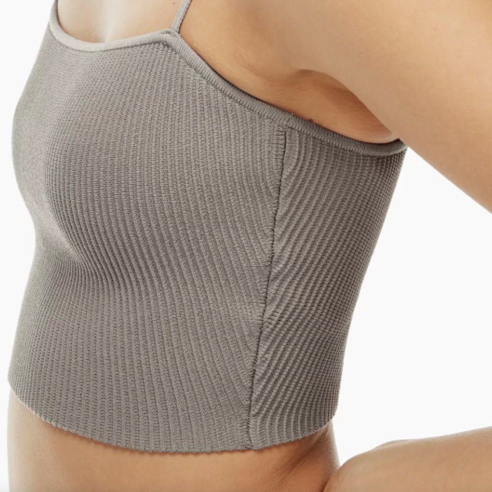 Babaton Sculpt Knit Cami Cropped Tank Size L *COLOR BROWN*